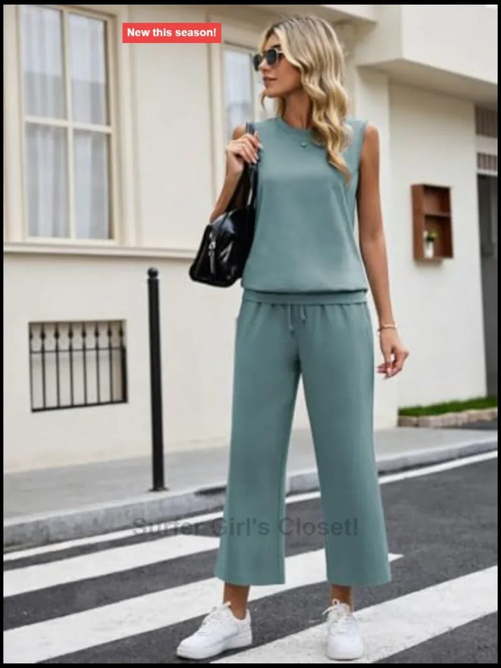 Two Piece Set Wide Leg Crop Pants Lounge Sets Summer Outfits